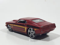 2014 Hot Wheels Mustang 50th '69 Mustang Red Die Cast Toy Muscle Car Vehicle