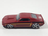 2014 Hot Wheels Mustang 50th '69 Mustang Red Die Cast Toy Muscle Car Vehicle