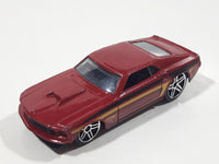 2014 Hot Wheels Mustang 50th '69 Mustang Red Die Cast Toy Muscle Car Vehicle