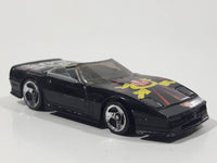 1997 Hot Wheels Spy Print Custom Corvette Convertible Black Die Cast Toy Car Vehicle