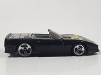 1997 Hot Wheels Spy Print Custom Corvette Convertible Black Die Cast Toy Car Vehicle