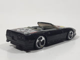 1997 Hot Wheels Spy Print Custom Corvette Convertible Black Die Cast Toy Car Vehicle