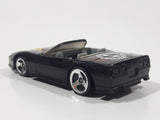 1997 Hot Wheels Spy Print Custom Corvette Convertible Black Die Cast Toy Car Vehicle