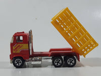 1993 Hot Wheels Ford Stake Bed Truck Red Die Cast Toy Car Vehicle Semi Rig Tractor