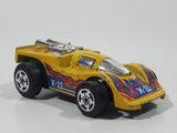 1985 Hot Wheels XV Racer X-11 Yellow Motorized Friction Die Cast Toy Car Vehicle Hong Kong