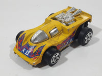 1985 Hot Wheels XV Racer X-11 Yellow Motorized Friction Die Cast Toy Car Vehicle Hong Kong