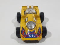 1985 Hot Wheels XV Racer X-11 Yellow Motorized Friction Die Cast Toy Car Vehicle Hong Kong