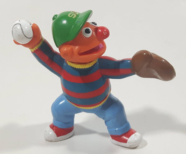 Applause Muppets Sesame Street Ernie Baseball Player Pitcher Character 2 1/2" Tall Hard Rubber Toy