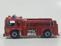 1982 Hot Wheels Fire Eater Red Fire Truck Die Cast Toy Car Vehicle BW Blue Lights Malaysia