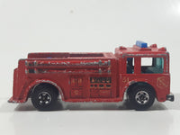 1982 Hot Wheels Fire Eater Red Fire Truck Die Cast Toy Car Vehicle BW Blue Lights Malaysia