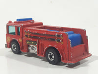 1982 Hot Wheels Fire Eater Red Fire Truck Die Cast Toy Car Vehicle BW Blue Lights Malaysia