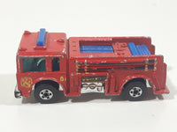 1982 Hot Wheels Fire Eater Red Fire Truck Die Cast Toy Car Vehicle BW Blue Lights Malaysia