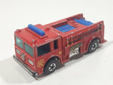 1982 Hot Wheels Fire Eater Red Fire Truck Die Cast Toy Car Vehicle BW Blue Lights Malaysia