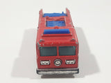 1982 Hot Wheels Fire Eater Red Fire Truck Die Cast Toy Car Vehicle BW Blue Lights Malaysia