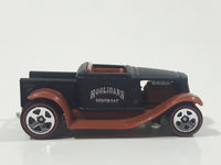 2008 Hot Wheels Mystery Cars Hooligan Matte Black Die Cast Toy Car Hot Rod Vehicle Red Line Wheels