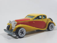 1986 Hot Wheels '37 Bugatti Yellow and Red Die Cast Toy Classic Luxury Car Vehicle