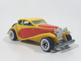 1986 Hot Wheels '37 Bugatti Yellow and Red Die Cast Toy Classic Luxury Car Vehicle