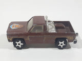Vintage 1982 Ertl Universal Studios The Fall Guy GMC Colt Pickup Truck Lee Majors Brown 1/64 Scale Die Cast Toy Car Vehicle