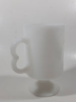 Vintage Walt Disney Productions Winnie The Pooh 4 3/4" Tall White Milk Glass Pedestal Cup