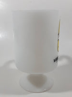 Vintage Walt Disney Productions Winnie The Pooh 4 3/4" Tall White Milk Glass Pedestal Cup