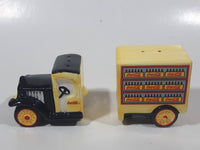 1996 The  Coca Cola Company Delivery Truck Shaped  4 1/4" Long Ceramic Salt and Pepper Shakers Set