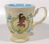 Disney Princess Tiana Ceramic Elegantly Designed Light Yellow and Blue Tea Cup Coffee Mug Collectible