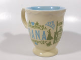 Disney Princess Tiana Ceramic Elegantly Designed Light Yellow and Blue Tea Cup Coffee Mug Collectible