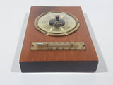 Vintage Fischer Precision Instrument 4 5/8" x 7 1/8" Barometer Thermometer Wood Cased Weather Station