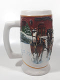 2006 Ceramarte Anheuser-Busch Budweiser Holiday Stein "Sunset At The Stables" CS670 7 1/2" Tall Ceramic Beer Stein