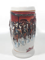 2006 Ceramarte Anheuser-Busch Budweiser Holiday Stein "Sunset At The Stables" CS670 7 1/2" Tall Ceramic Beer Stein