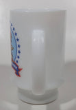 Vintage Walt Disney Productions America On Parade Betsy Ross Flag 4 3/4" Tall White Milk Glass Pedestal Cup