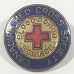 Antique Canadian Red Cross Society Service Enamel Metal Sterling Silver Lapel Pin C. Lamond Fils