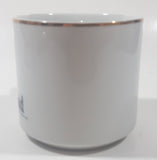 Vintage Walt Disney Productions Disneyland 3 1/4" Tall White with Gold Trim Porcelain Coffee Mug Cup