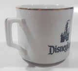 Vintage Walt Disney Productions Disneyland 3 1/4" Tall White with Gold Trim Porcelain Coffee Mug Cup