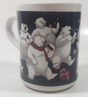 1998 Gibson The Coca Cola Company Polar Bear Themed 4 3/8" Tall Ceramic Coffee Mug Cup