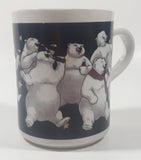 1998 Gibson The Coca Cola Company Polar Bear Themed 4 3/8" Tall Ceramic Coffee Mug Cup