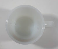 Rare Vintage Glasbake Vancouver Canucks NHL Ice Hockey Team 3 1/2" Tall White Milk Glass Coffee Mug Cup