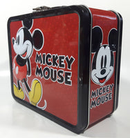 2011 Loungefly Disney Mickey Mouse Red and Black Embossed Tin Metal Lunch Box