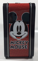 2011 Loungefly Disney Mickey Mouse Red and Black Embossed Tin Metal Lunch Box