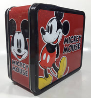 2011 Loungefly Disney Mickey Mouse Red and Black Embossed Tin Metal Lunch Box