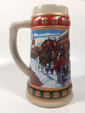 1993 Budweiser Holiday Stein Collection Hometown Holiday 7" Tall Ceramic Beer Stein Mug