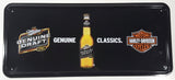 Miller Genuine Draft Beer Genuine Classics Harley Davidson Motor Cycles Black 8" x 18" Embossed Tin Metal Sign