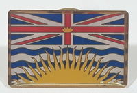 British Columbia, Canada Flag Themed Enamel Metal Lapel Pin Souvenir Travel Collectible