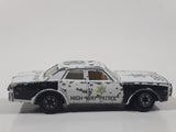 1980s Yatming Dodge Monaco Sheriff Highway Patrol 18 Police Cop White Black Die Cast Toy Car Emergency Rescue Vehicle