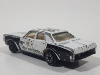 1980s Yatming Dodge Monaco Sheriff Highway Patrol 18 Police Cop White Black Die Cast Toy Car Emergency Rescue Vehicle