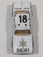 1980s Yatming Dodge Monaco Sheriff Highway Patrol 18 Police Cop White Black Die Cast Toy Car Emergency Rescue Vehicle