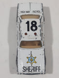 1980s Yatming Dodge Monaco Sheriff Highway Patrol 18 Police Cop White Black Die Cast Toy Car Emergency Rescue Vehicle