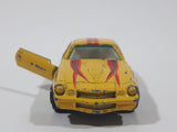 Vintage Yatming Chevy Camaro Z28 Yellow No. 1077 Die Cast Toy Muscle Car Vehicle with Opening Doors (1 Missing)