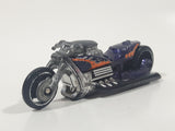 2008 Hot Wheels Rebel Rides Airy 8 Metalflake Purple Motorcycle Die Cast Toy Vehicle Broken handle bar