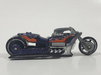 2008 Hot Wheels Rebel Rides Airy 8 Metalflake Purple Motorcycle Die Cast Toy Vehicle Broken handle bar